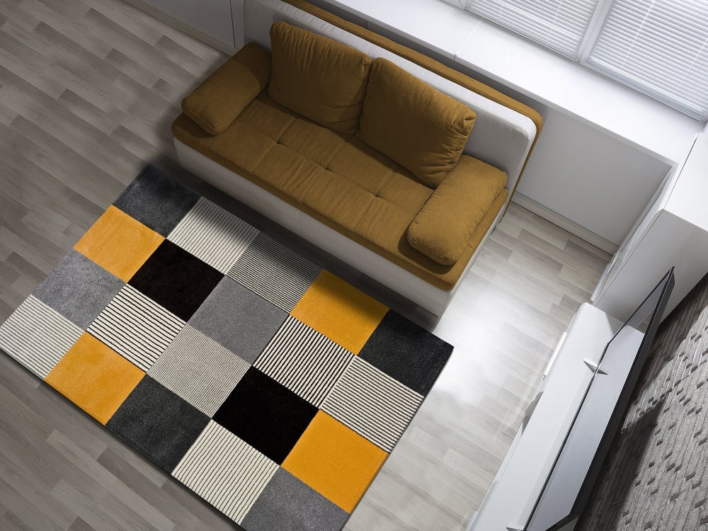 Kurzflorteppich, Geometrisch, grau, 80x150 cm - Maisons Du Monde