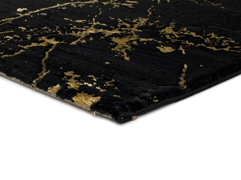 Tapis de style vintage noir et doré 80X150 cm — vue 4