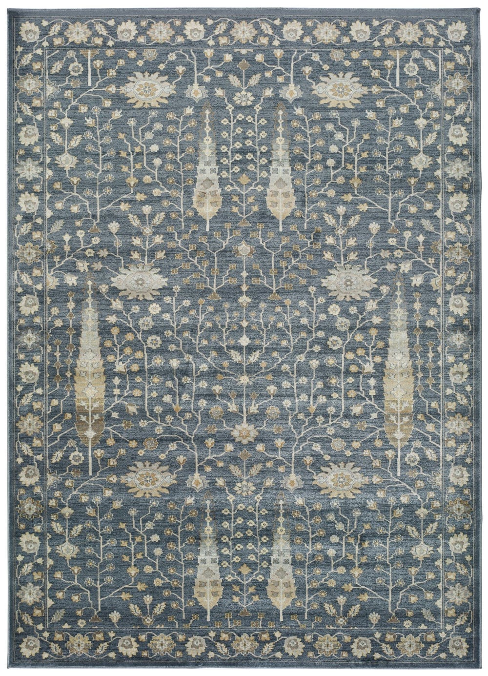 Tapis en viscose vintage bleu  140x200 cm