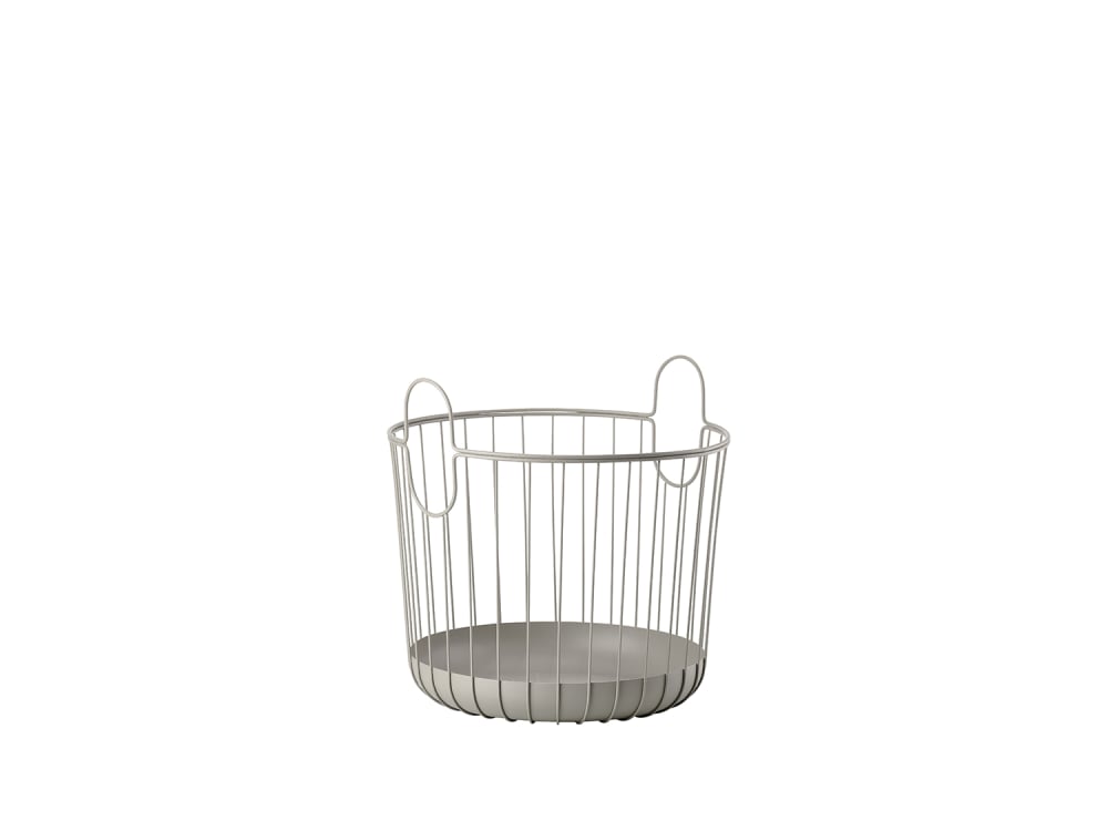 Panier en fer taupe