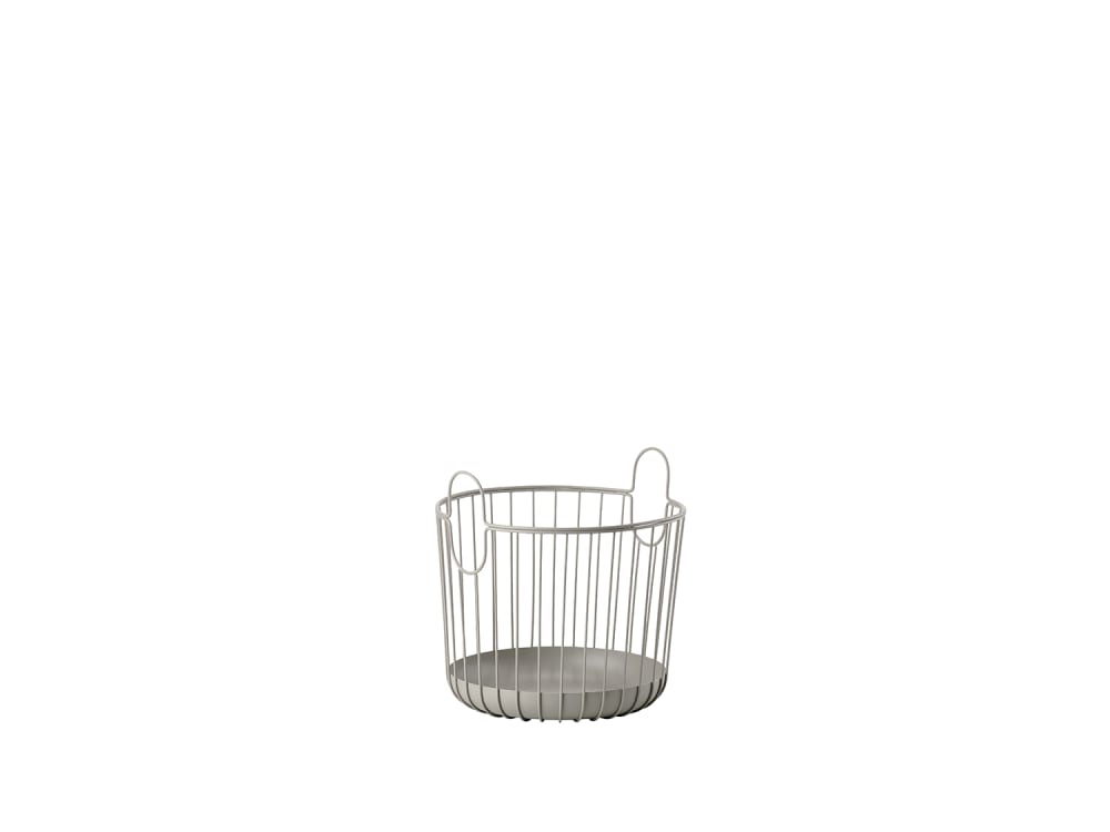 Panier en fer taupe