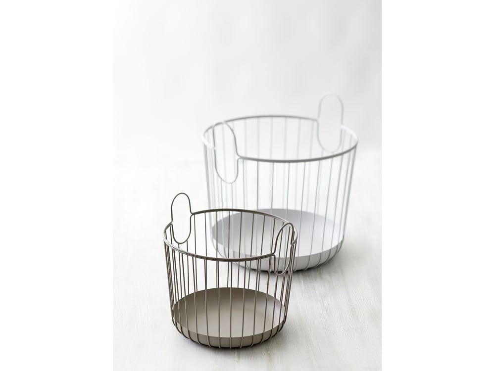 Panier en fer taupe - Maisons du Monde