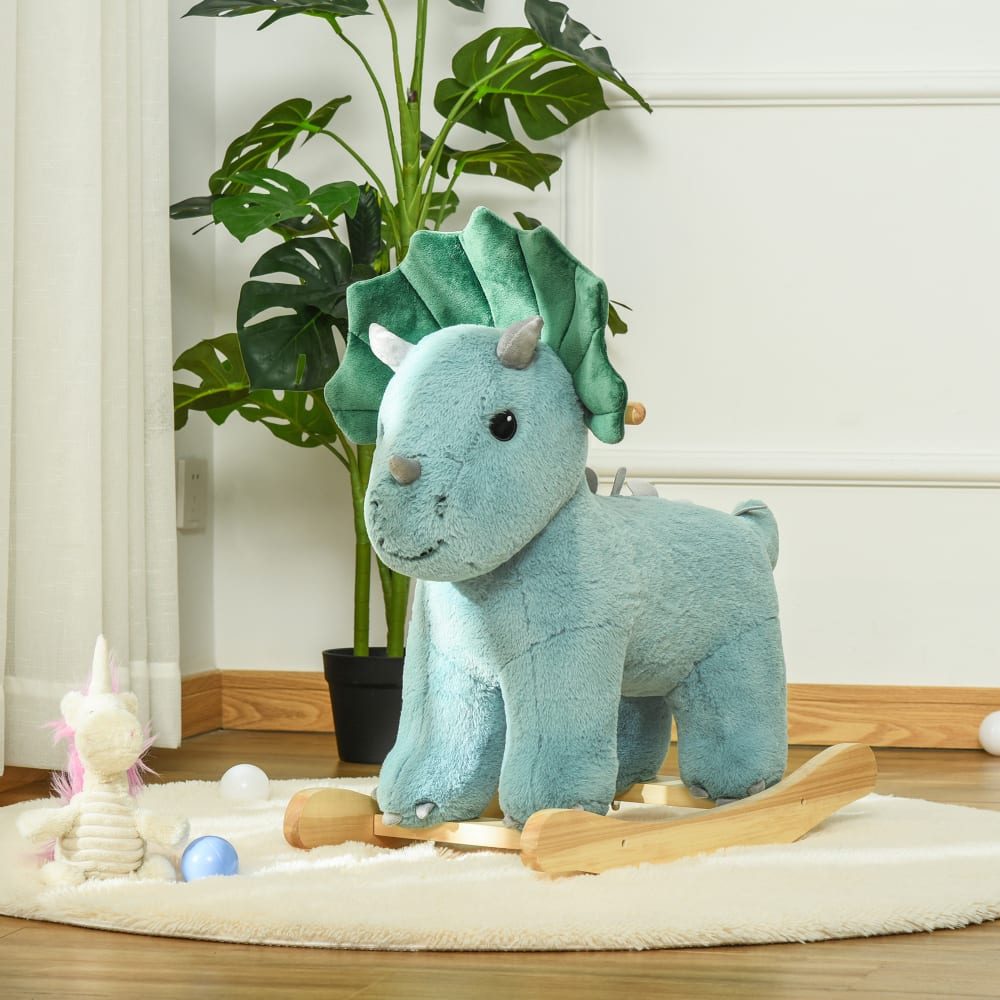 Wassergrüner Dino-Schaukelspielzeug mit Brüllsound - Maisons Du