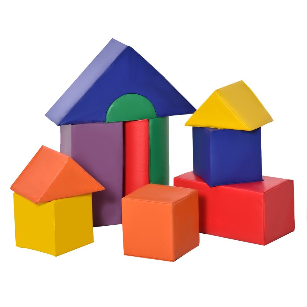 Jouets éducatifs 11 blocs de construction en mousse de motricité XXL (Homcom) - Image 1