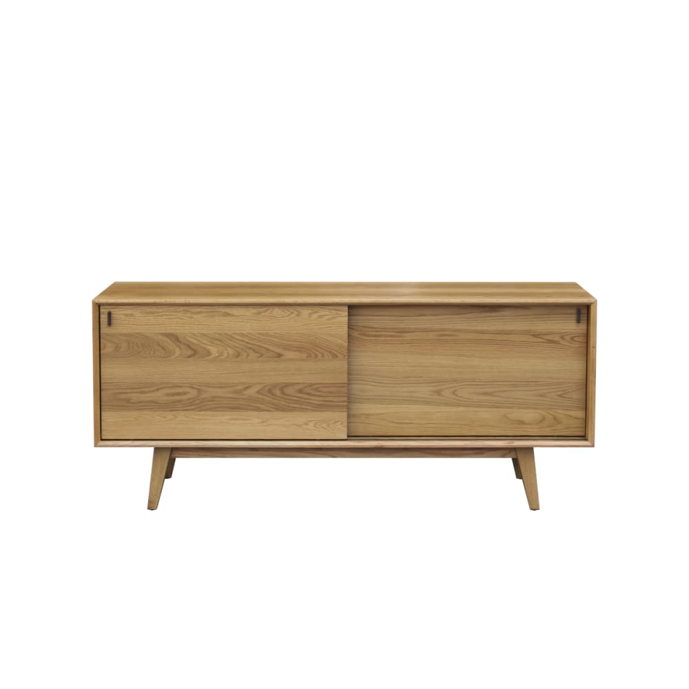 Buffet en chêne 2 portes coulissantes teinte claire