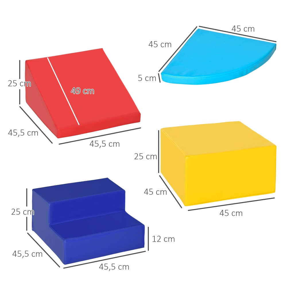 4 blocs de construction en mousse XL - modules de motricité EPE PU (Homcom) - Image 2