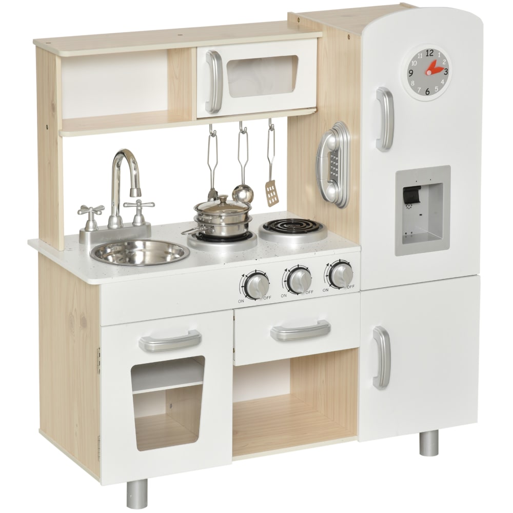 Cuisine enfant accessoires & rangements inclus blanc chêne clair