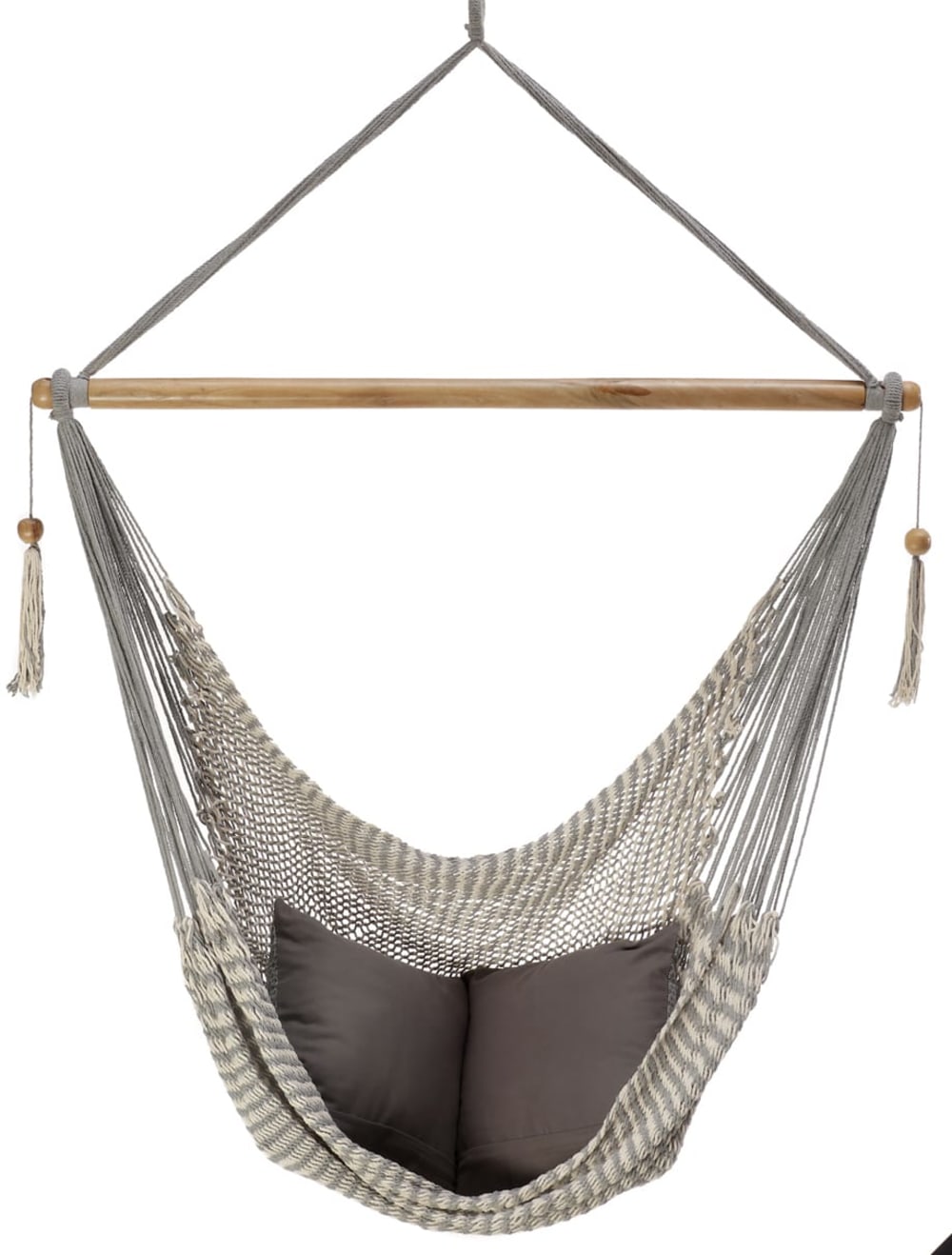 Hamac Chaise Jinopete XL Blanc et Gris