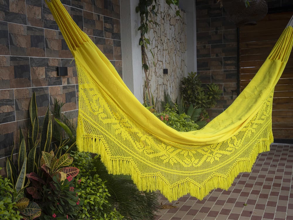 Hamaca Premium - Amarillo - a mano - Hamac del sol