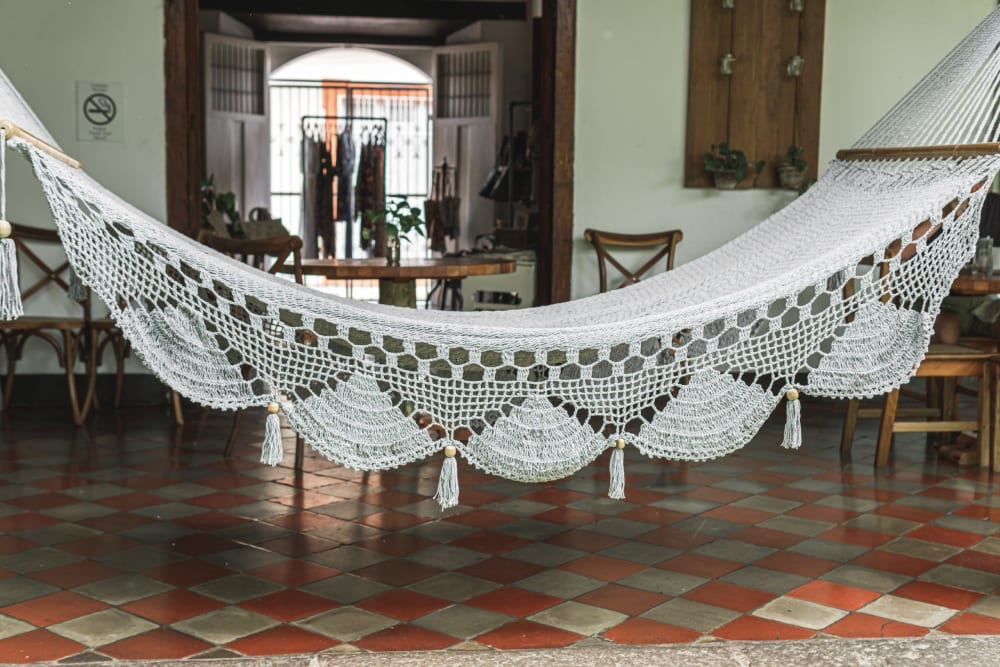 Amaca di legno del Nicaragua - Grigia - 100% cotone - 100 X 360