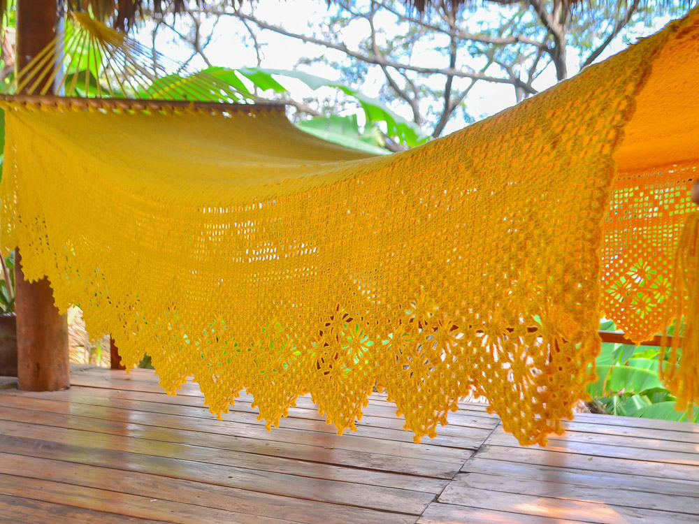 Nicaragua Coperta di legno - Giallo - 100% cotone - 100 X 360 cm