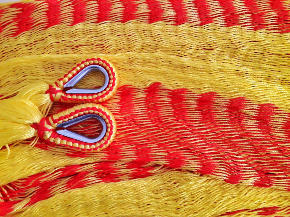 Hamaca tradizionale messicana XL - Amarillo y Rojo - Hamac del