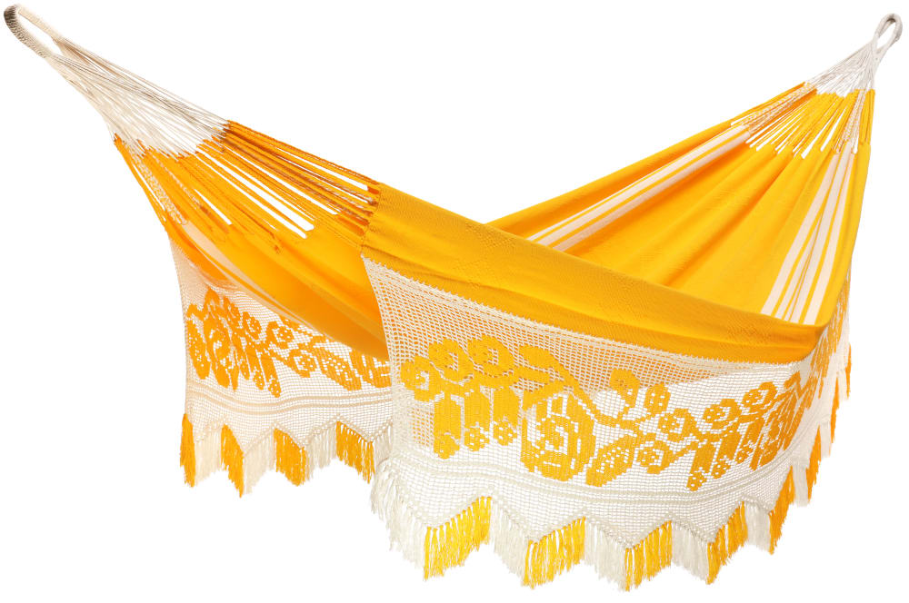 Hamaca Premium - Naranja - hecha a mano - Giallo - Acrilico