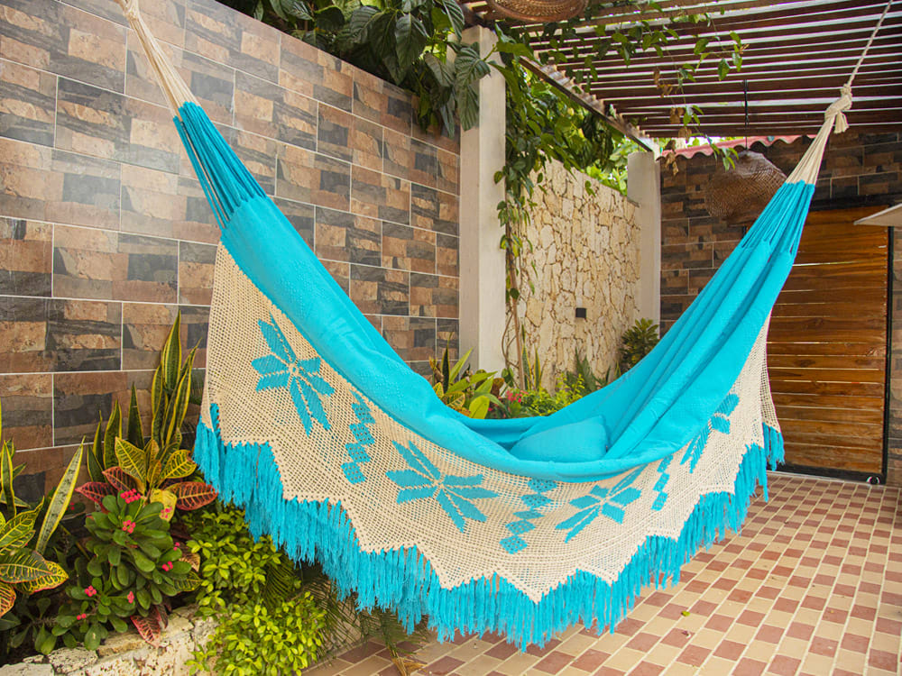 Hamaca Premium - Azul - a mano - Hamac del sol