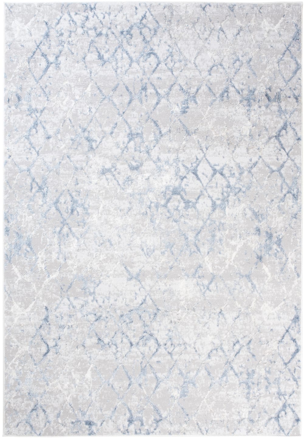 Alfombra de salón crema azul gris suave 180 x 250 cm