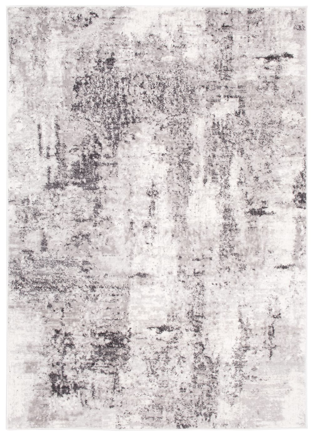 Alfombra de salón gris claro crema vintage suave 120 x 170 cm