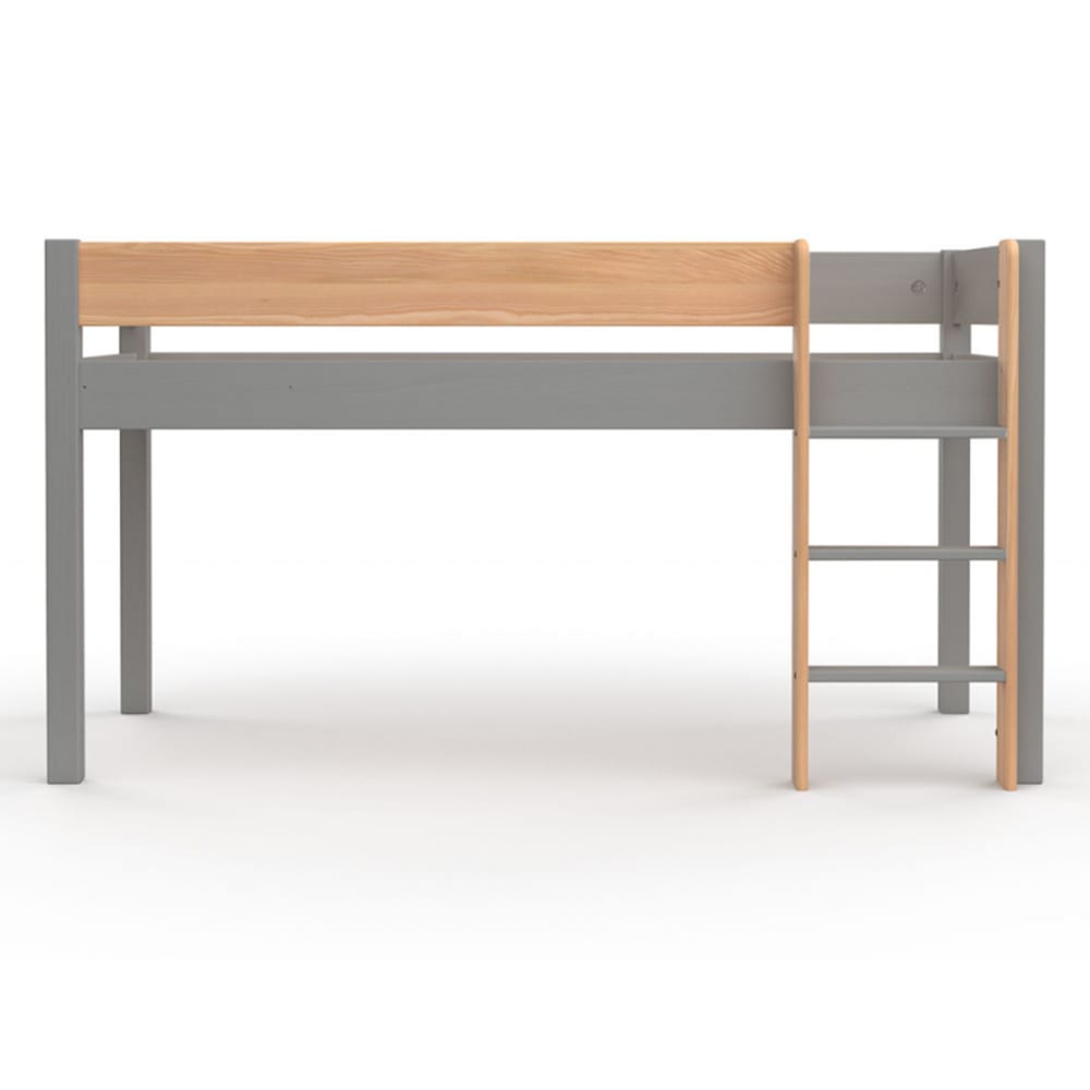 Lit mi-hauteur 90x190 en Pin massif Gris et Bois - Maisons du Monde