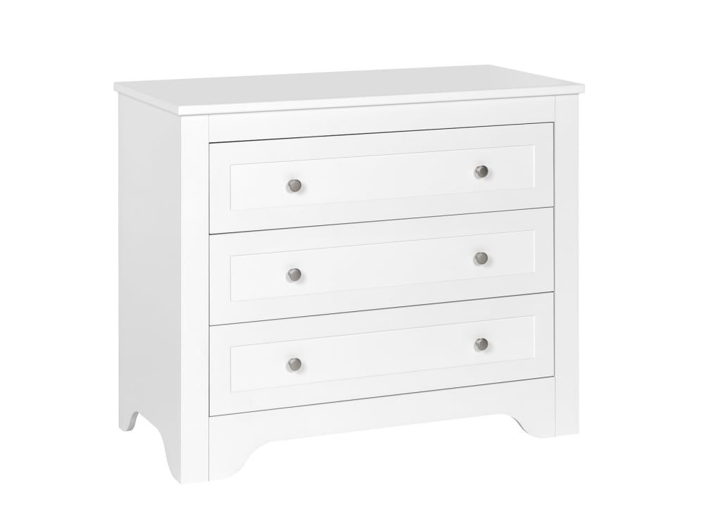 Commode 3 tiroirs Blanc Commode 3 tiroirs Blanc