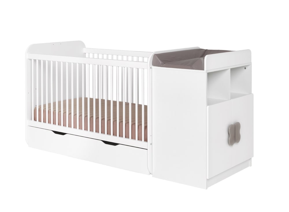 Lit bébé combiné Blanc