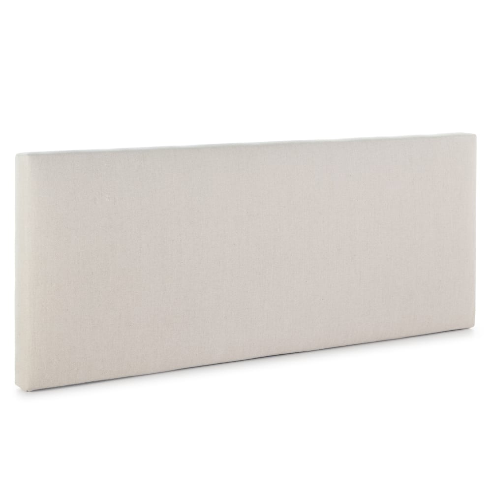 Cabecero tapizado 150x60 cm de lino natural, acolchado con espuma
