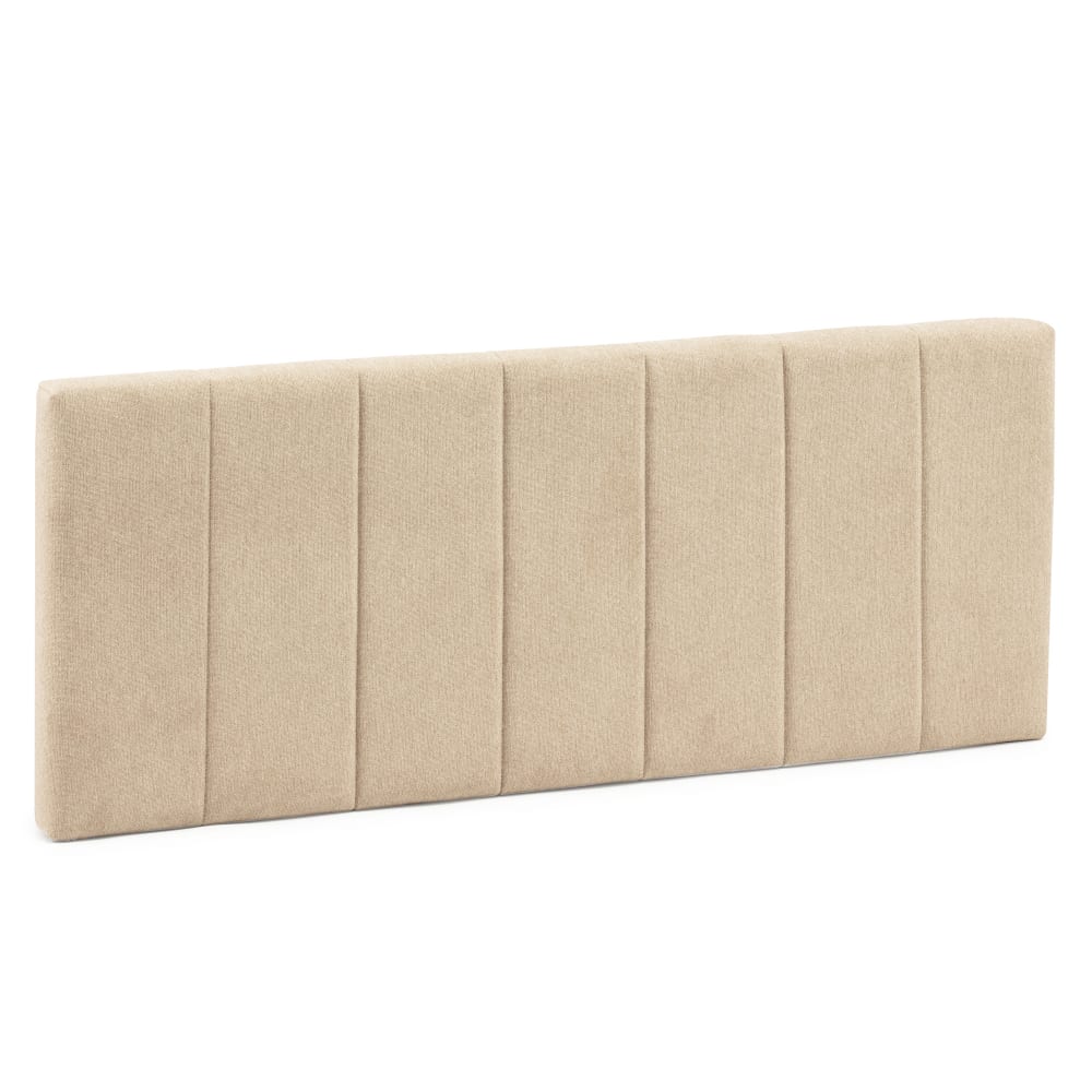 Cabecero tapizado 150x60 cm color beige, acolchado con espuma