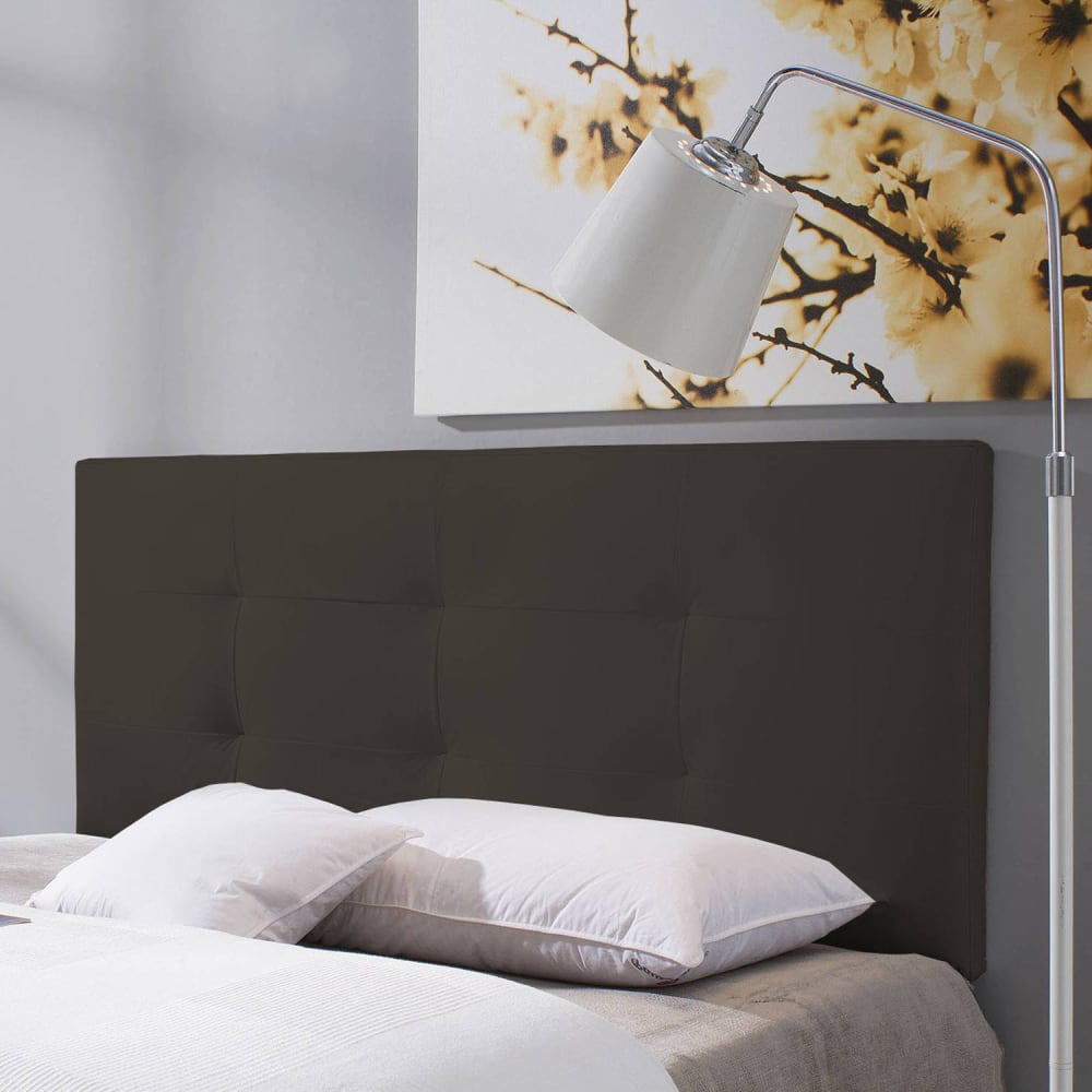 Tête de lit 140x60 cm chocolat, cuir synthétique