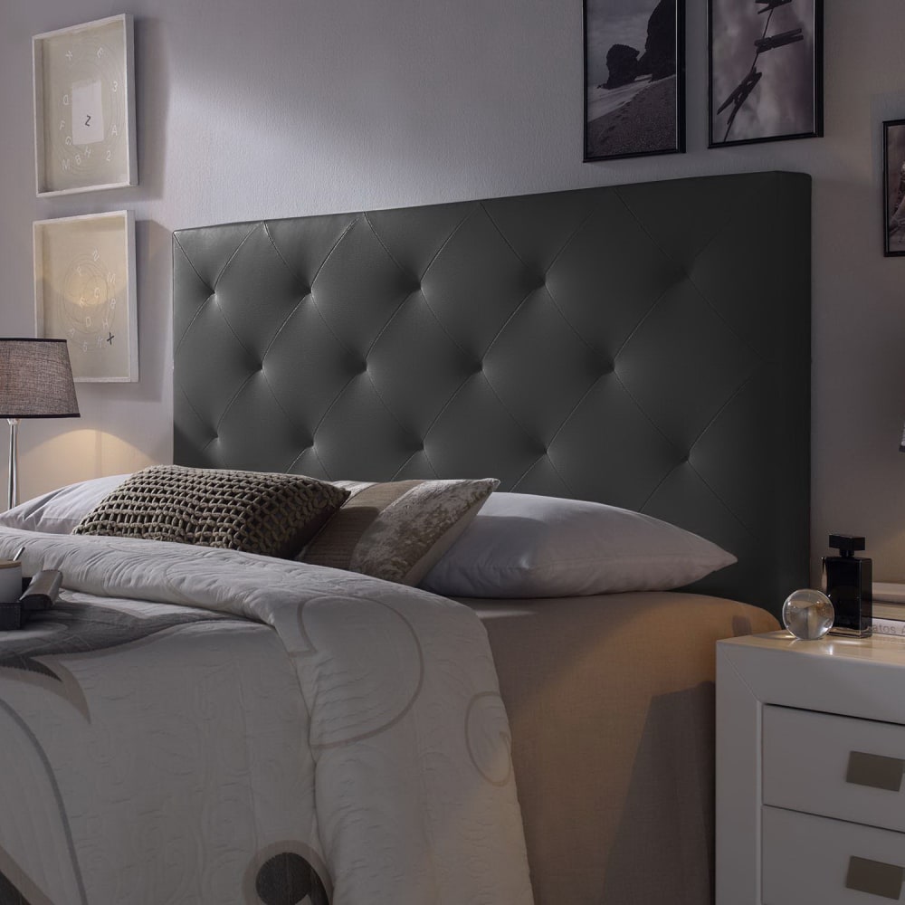 Cabecero tapizado 150x60 cm negro, acolchado con espuma - Maisons du Monde