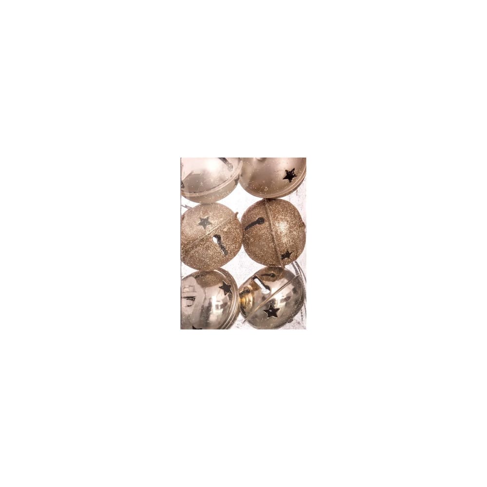 Set de 6 cloches de Noël en métal doré 5cm - Maisons du Monde