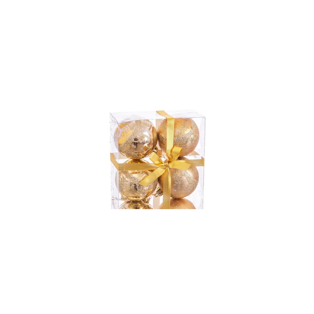 Set de 6 boules de Noël dorées cerf 6cm - Maisons du Monde