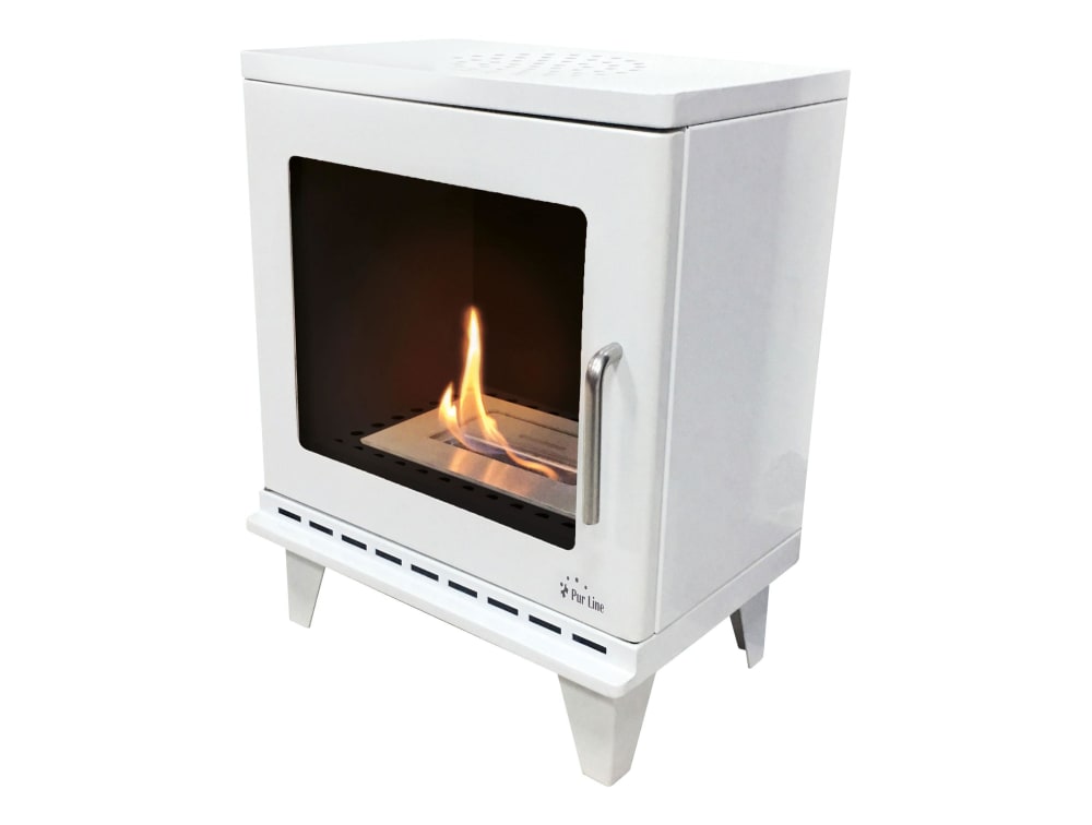 Estufa de exterior de bioetanol 1.5kW, diseño cuadrado en acero