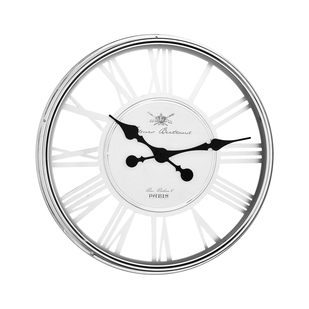 Horloge chrome ajourée 56cm argente