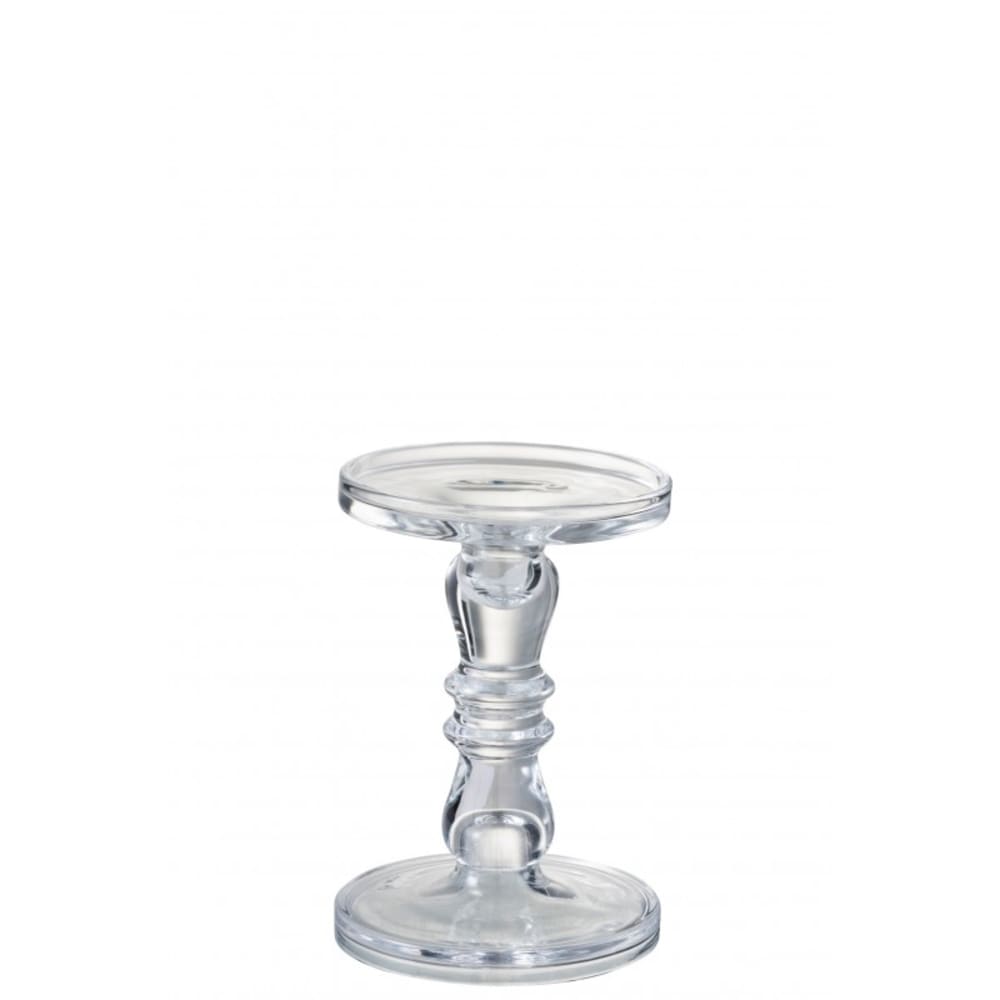 Candelabro/portavelas leti cristal transparente alt. 19 cm - Maisons du Monde