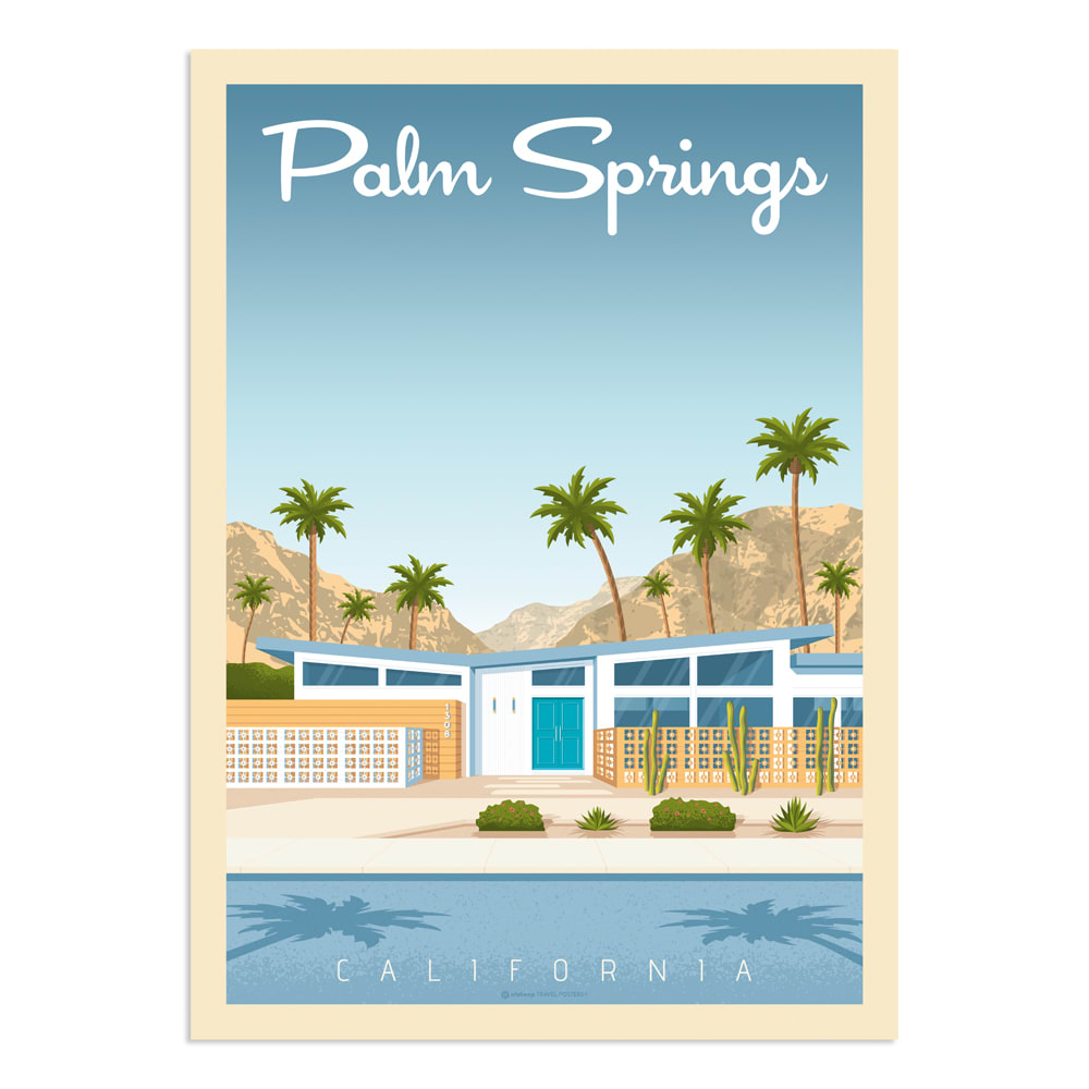 Affiche Palm Springs 30x40 cm