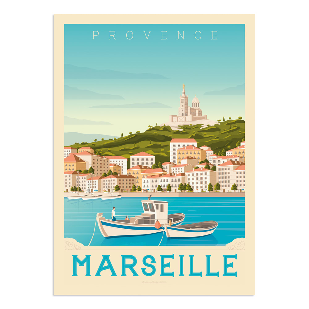 Affiche Marseille 21x29,7 cm
