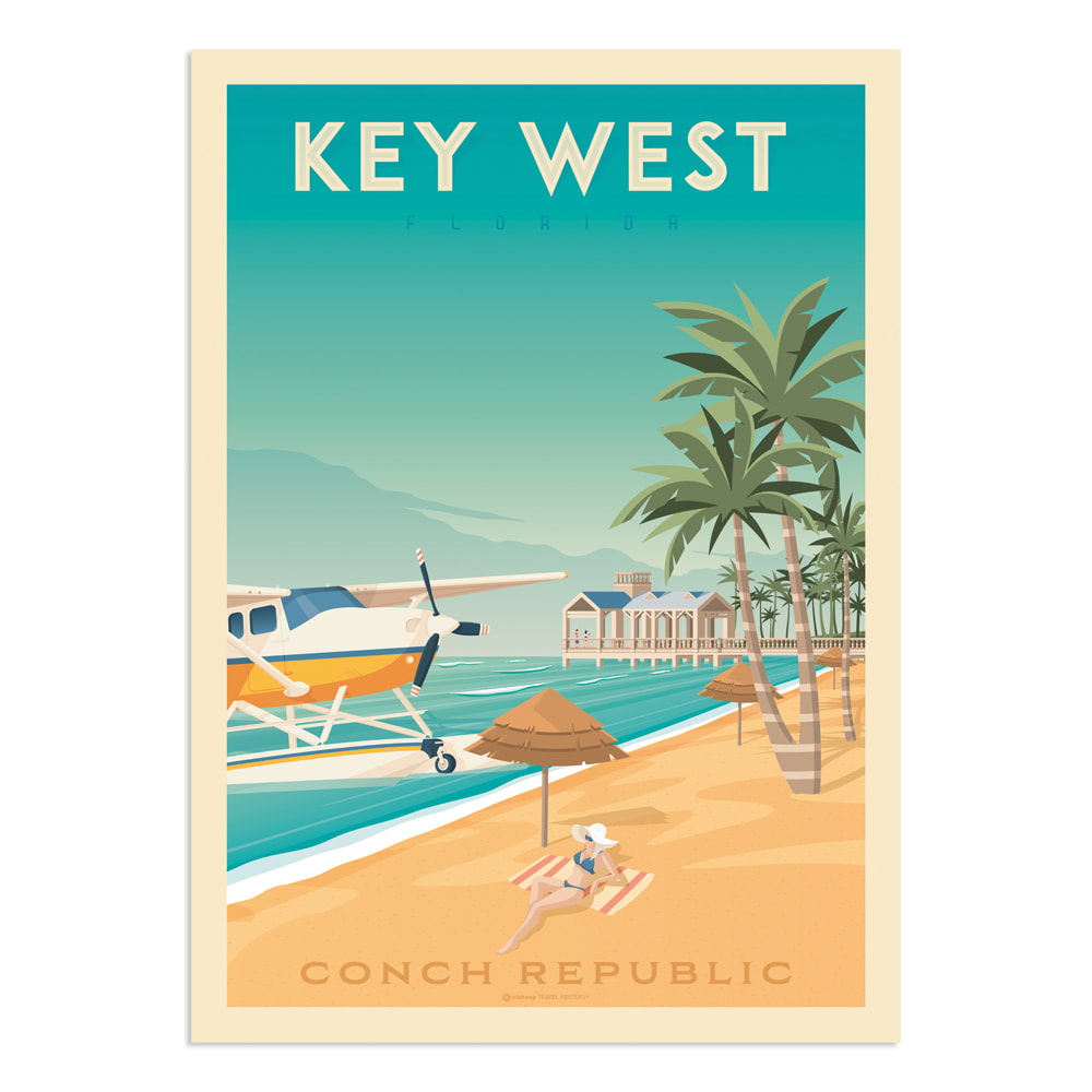 Affiche Key West 30x40 cm