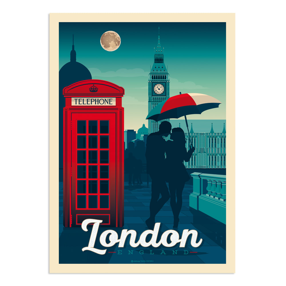 Affiche Londres 21x29,7 cm
