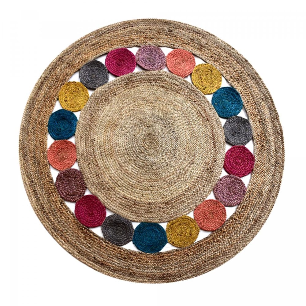 tapis rond en jute, tapis