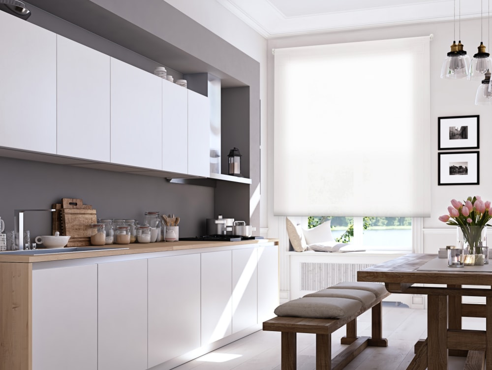 Estor enrollable crudo poliéster translúcido con sujeción 140X175 - Maisons du Monde