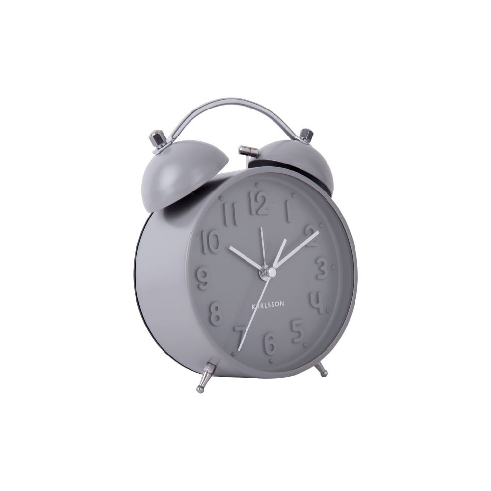 Karlsson Réveil gris acier ø11cm style contemporain - Inox