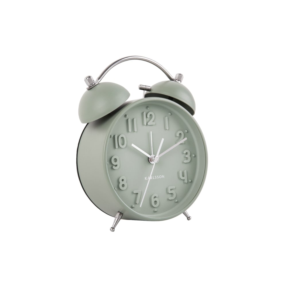Karlsson Réveil vert acier ø11cm style contemporain - Inox