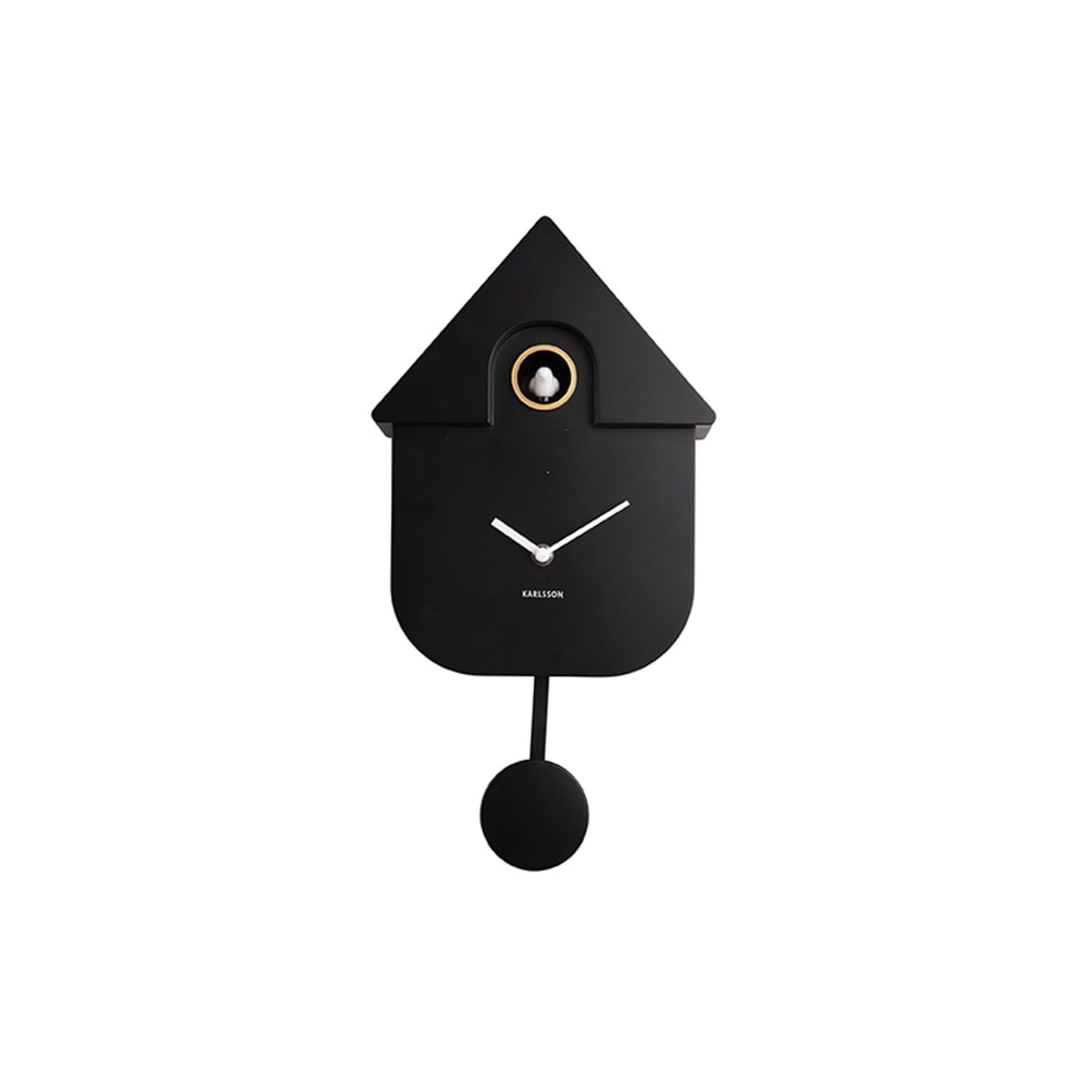 Horloge murale thermoplastique noir 41x8,5x21,5cm