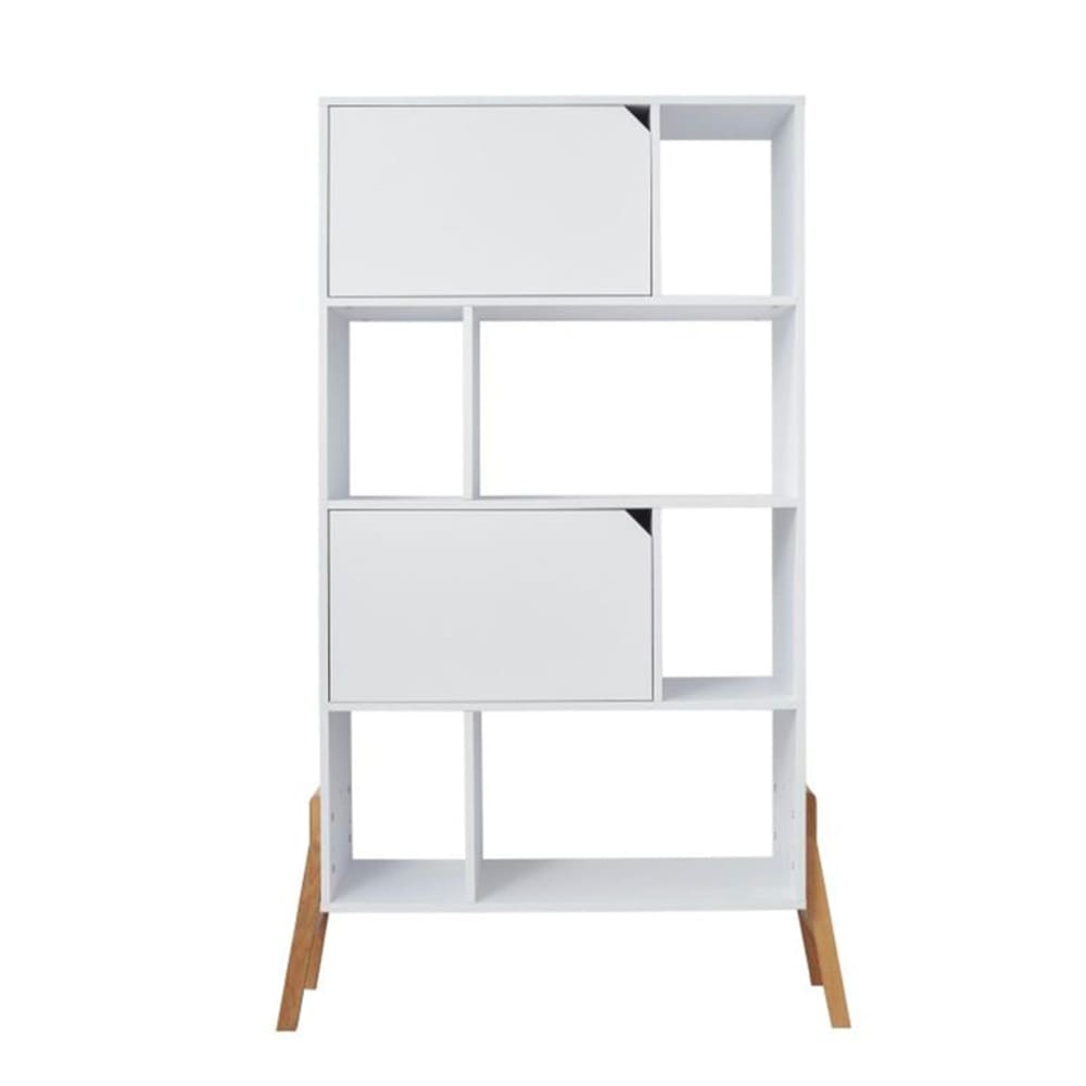 Bibliothèque lotta panneaux mdf et stratifiés blanc Bibliothèque lotta panneaux mdf et stratifiés blanc