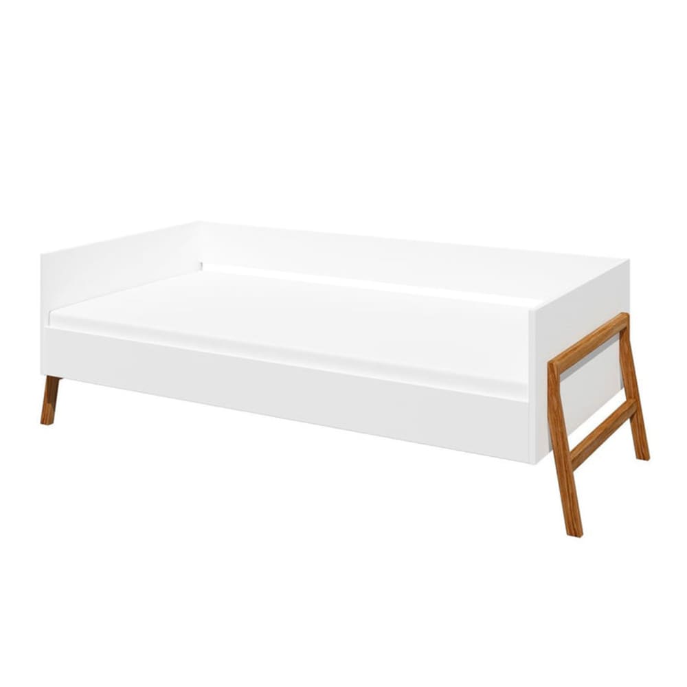 Lit 80x160 sommier inclus lotta panneaux mdf et stratifiés blanc Lit 80x160 sommier inclus lotta panneaux mdf et stratifiés blanc