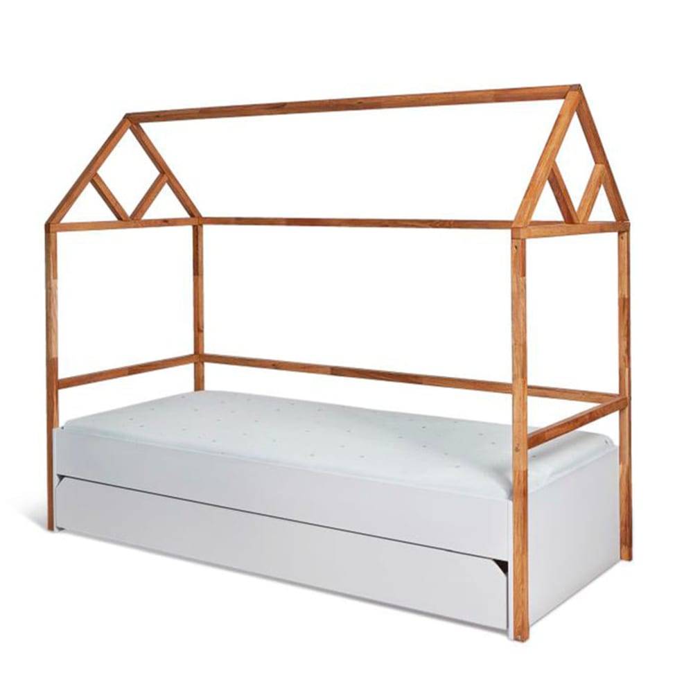 Lit cabane 90x200 sommier et tiroir panneaux mdf et stratifiés blanc Lit cabane 90x200 sommier et tiroir panneaux mdf et stratifiés blanc