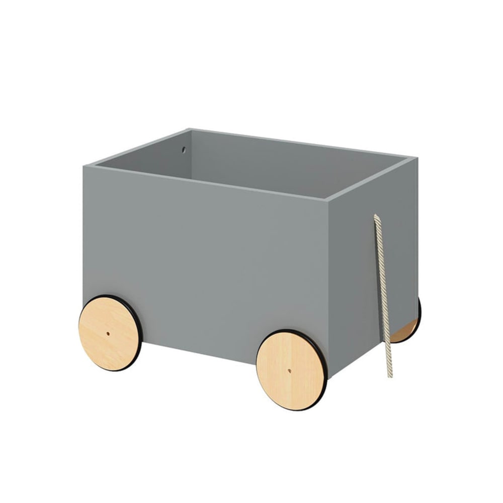Coffre à jouets lotta panneaux mdf et stratifiés gris Coffre à jouets lotta panneaux mdf et stratifiés gris