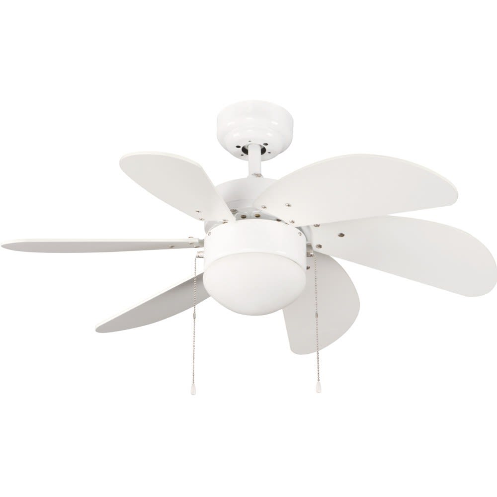 Wonderlamp Kleiner weißer Deckenventilator mit Licht style modern - Gusseisen