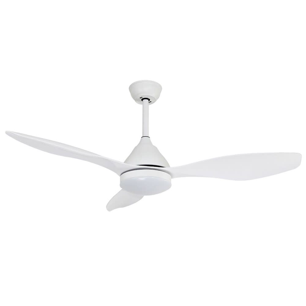 Wonderlamp Leiser weißer Deckenventilator mit Licht und Timer style modern - Metall