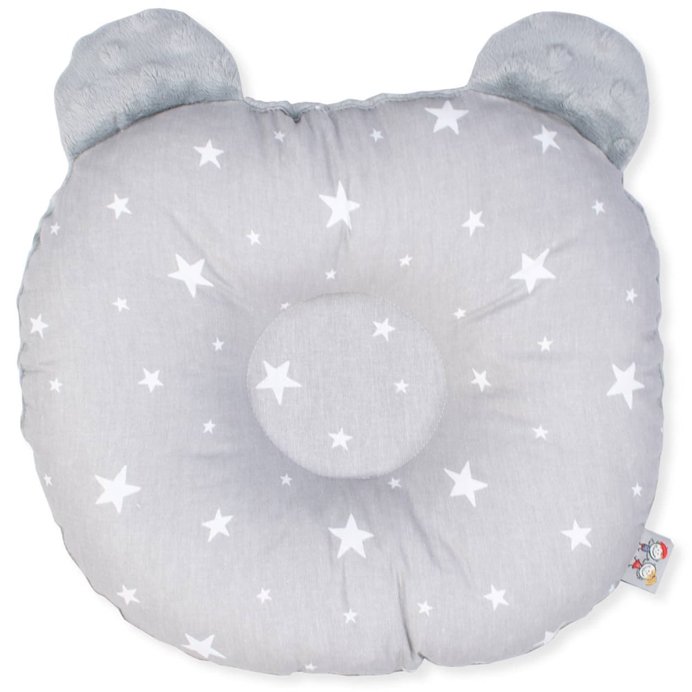 Cuscino poggiatesta antipiatto, Stella - Modello Classico chic - Grigio - Cotone