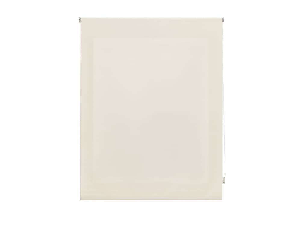 Estor enrollable beige poliéster translúcido con sujeción 160X175