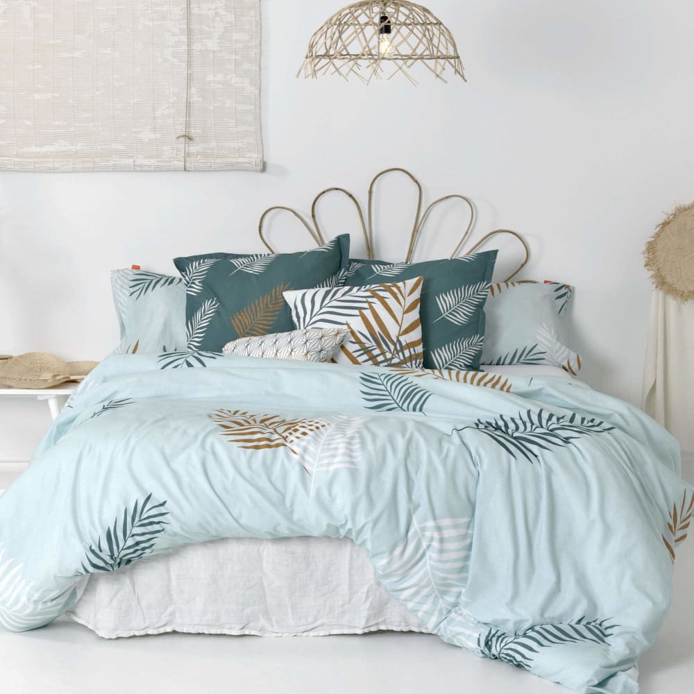 Happy Friday Bettbezug aus 100% Baumwolle 155x220 cm style modern Blau Öko-Tex Zertifikat Baumwolle